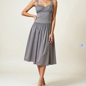 NEW Gray corset Midi Dress